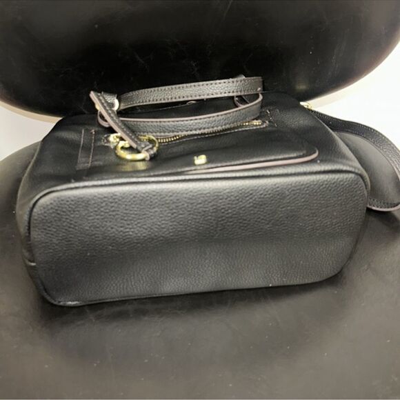 LC Black Pebbled Faux Leather Ingrid Mini Shopper Tote Crossbody Bag - Picture 11 of 16